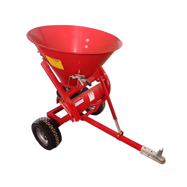 What are the precautions for using a fertilizer spreader